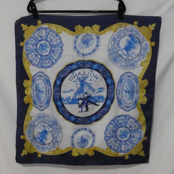 Unbranded | OS | Blue White Gold | Holland Souvenir Scarf - Picture 2 of 16